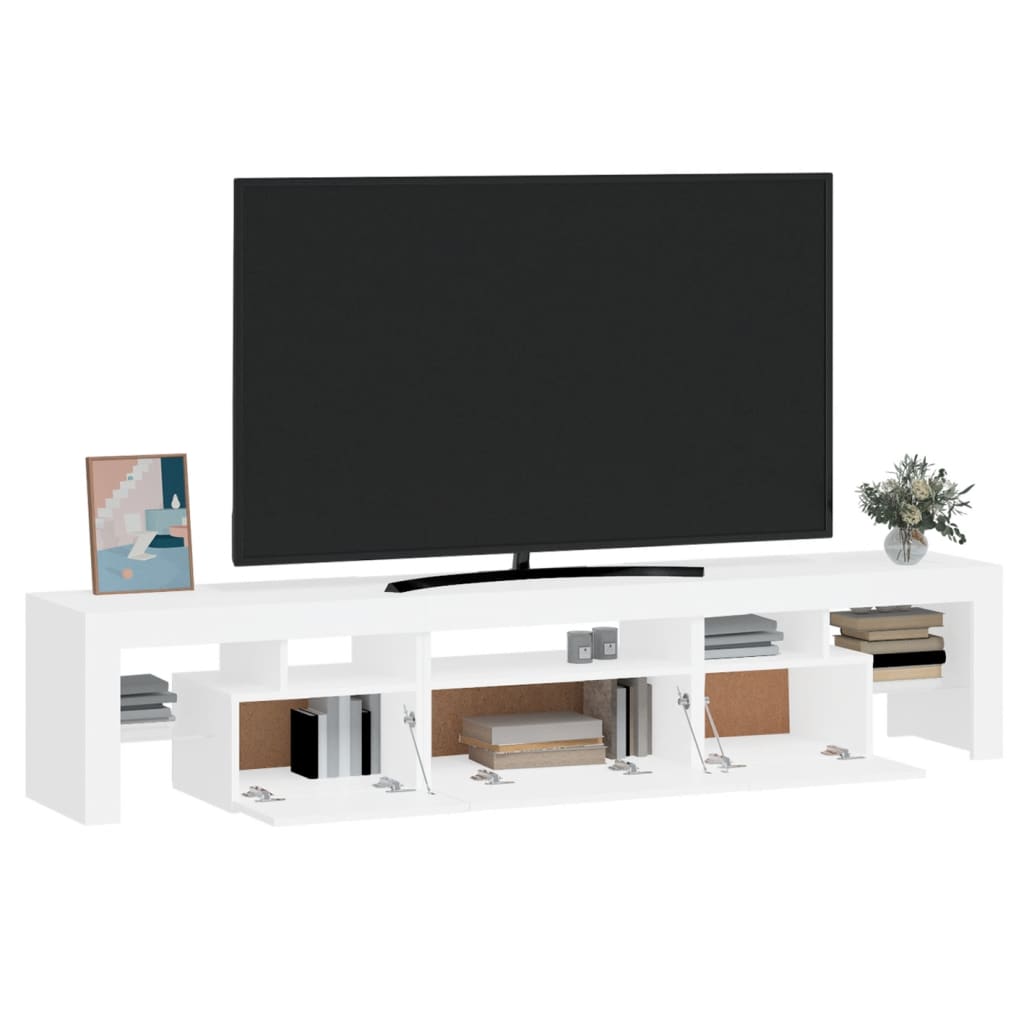 Meuble TV avec lumières LED Blanc | meublestv.fr 7