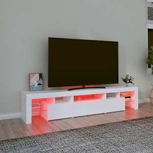 TV skříňka s LED osvětlením bílá 200x36,5x40 cm - obrázek 5