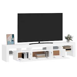 TV skříňka s LED osvětlením bílá 200x36,5x40 cm - obrázek 6