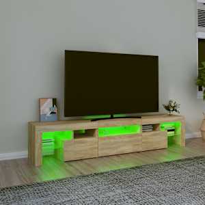 TV skříňka s LED osvětlením dub sonoma 200x36,5x40 cm - obrázek 4