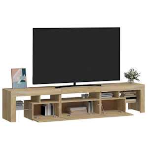 TV skříňka s LED osvětlením dub sonoma 200x36,5x40 cm - obrázek 6