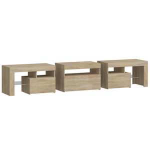 TV skříňka s LED osvětlením dub sonoma 200x36,5x40 cm - obrázek 8