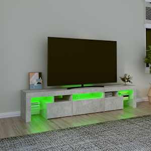 TV skříňka s LED osvětlením betonově šedá 200x36,5x40 cm - obrázek 4