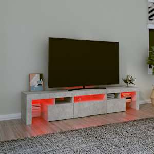 TV skříňka s LED osvětlením betonově šedá 200x36,5x40 cm - obrázek 5