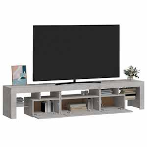 TV skříňka s LED osvětlením betonově šedá 200x36,5x40 cm - obrázek 6