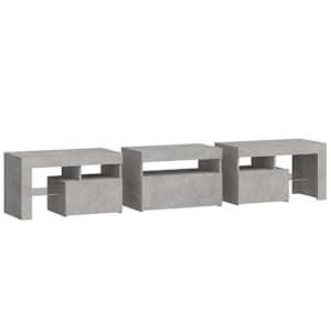 TV skříňka s LED osvětlením betonově šedá 200x36,5x40 cm - obrázek 8