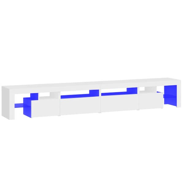 vidaXL telerialus LED-tuledega, valge, 260x36,5x40 cm