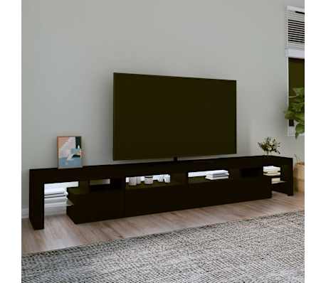 vidaXL TV-taso LED-valoilla musta 260x36,5x40 cm