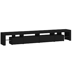 TV skříňka s LED osvětlením černá 260x36,5x40 cm - obrázek 7