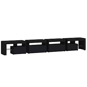 TV skříňka s LED osvětlením černá 260x36,5x40 cm - obrázek 8