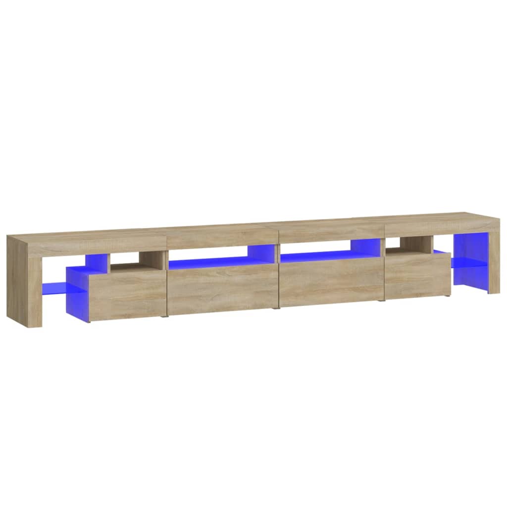 

vidaXL TV Cabinet with LED Lights Sonoma Oak