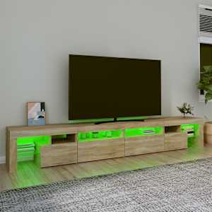 TV skříňka s LED osvětlením dub sonoma 260x36,5x40 cm - obrázek 4