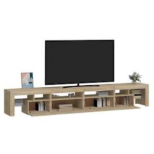 TV skříňka s LED osvětlením dub sonoma 260x36,5x40 cm - obrázek 6