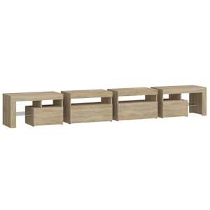 TV skříňka s LED osvětlením dub sonoma 260x36,5x40 cm - obrázek 8