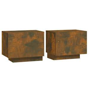 Noční stolek kouřový dub 100 x 35 x 40 cm kompozitní dřevo - obrázek 2