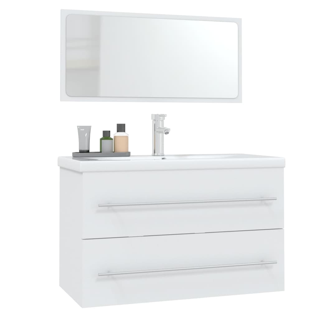 

vidaXL 3 Piece Bathroom Furniture Set White
