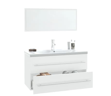 vidaXL M&oslash;belsett til bad 3 deler hvit