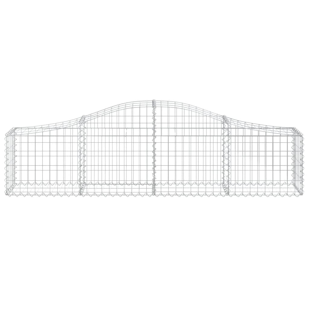 vidaXL Schanskorf gewelfd 200x30x40/60 cm gegalvaniseerd ijzer afbeelding