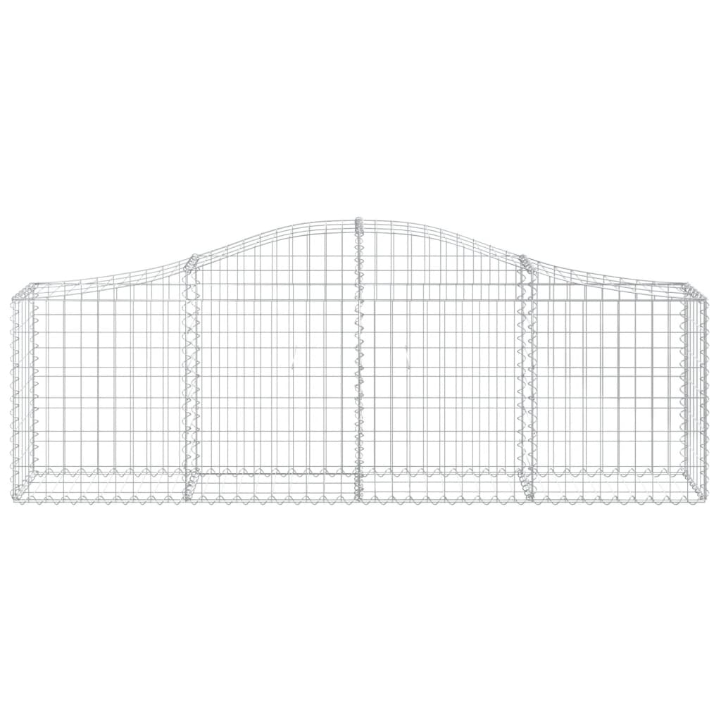 vidaXL Schanskorf gewelfd 200x30x60/80 cm gegalvaniseerd ijzer afbeelding