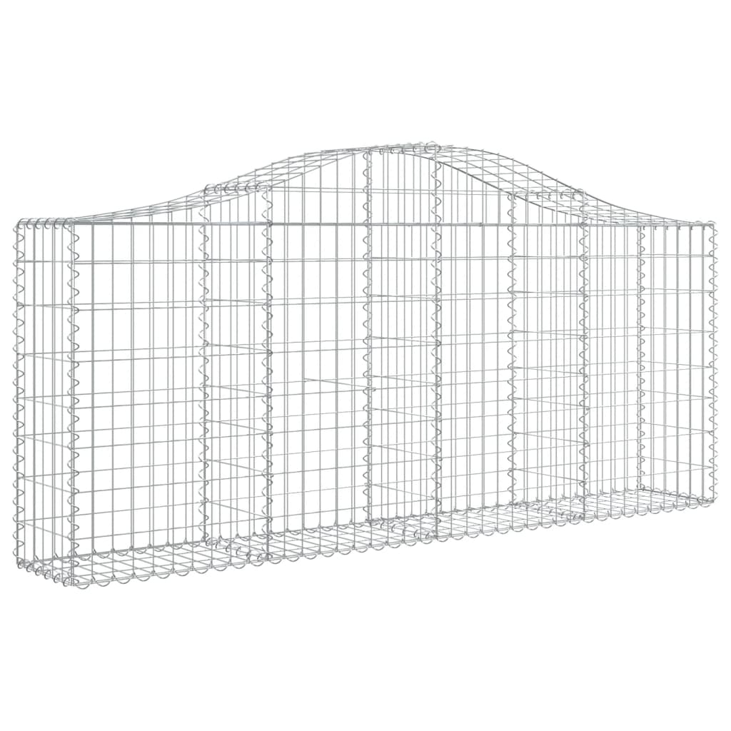 vidaXL Oblúkový gabionový kôš 200x30x80/100 cm pozinkované železo