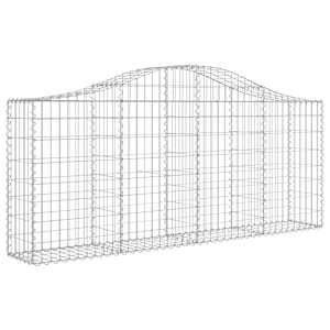 Klenutý gabionový koš 200 x 30 x 80/100 cm pozinkované železo - obrázek 2