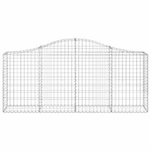 Klenutý gabionový koš 200 x 30 x 80/100 cm pozinkované železo - obrázek 3