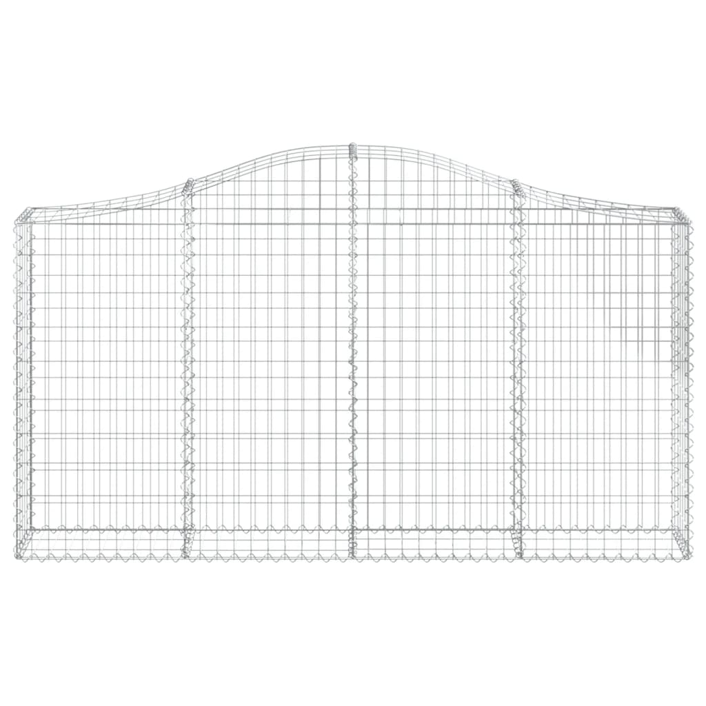 vidaXL íves horganyzott vas gabion kosár 200x30x100/120 cm