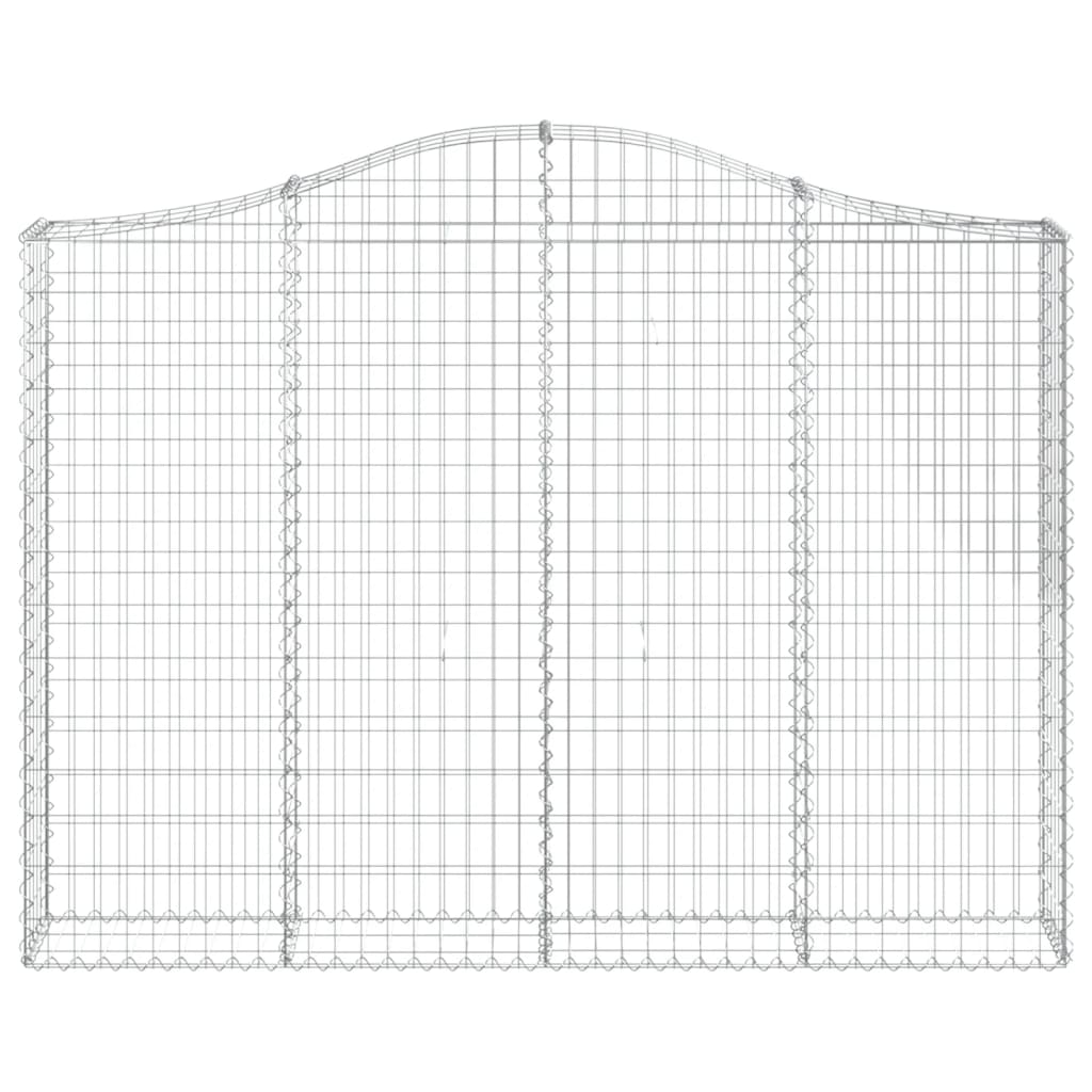 vidaXL Coș gabion arcuit 200x30x140/160 cm fier galvanizat