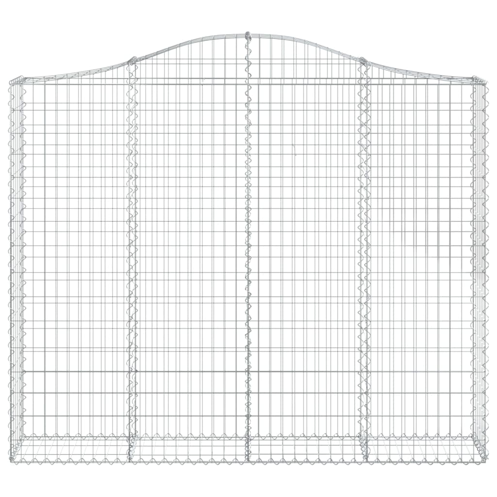 vidaXL Schanskorf gewelfd 200x30x160/180 cm gegalvaniseerd ijzer afbeelding