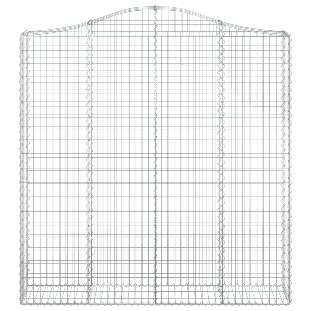 vidaXL Schanskorf gewelfd 200x30x200/220 cm gegalvaniseerd ijzer afbeelding