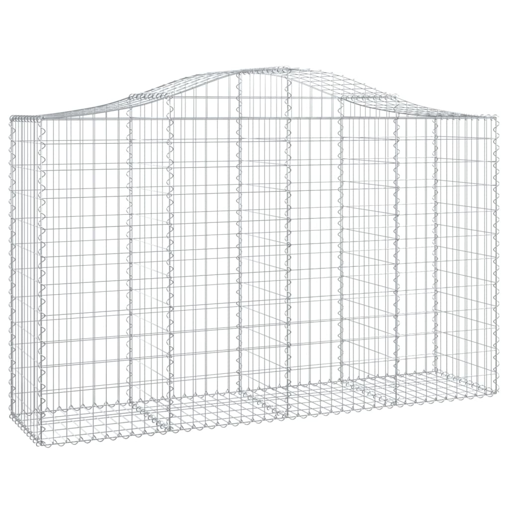 vidaXL Oblúkový gabionový kôš 200x50x120/140 cm pozinkované železo