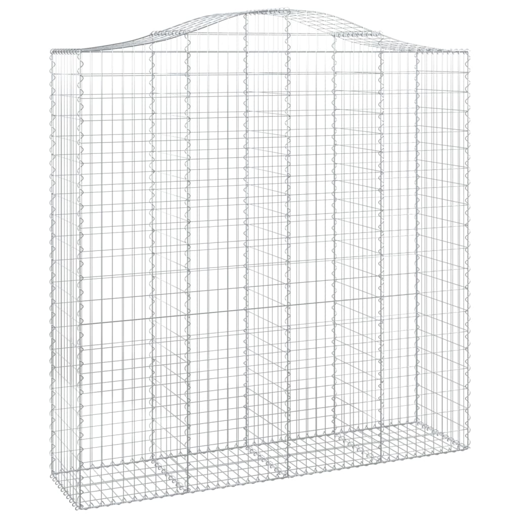 vidaXL Oblúkový gabionový kôš 200x50x200/220 cm pozinkované železo