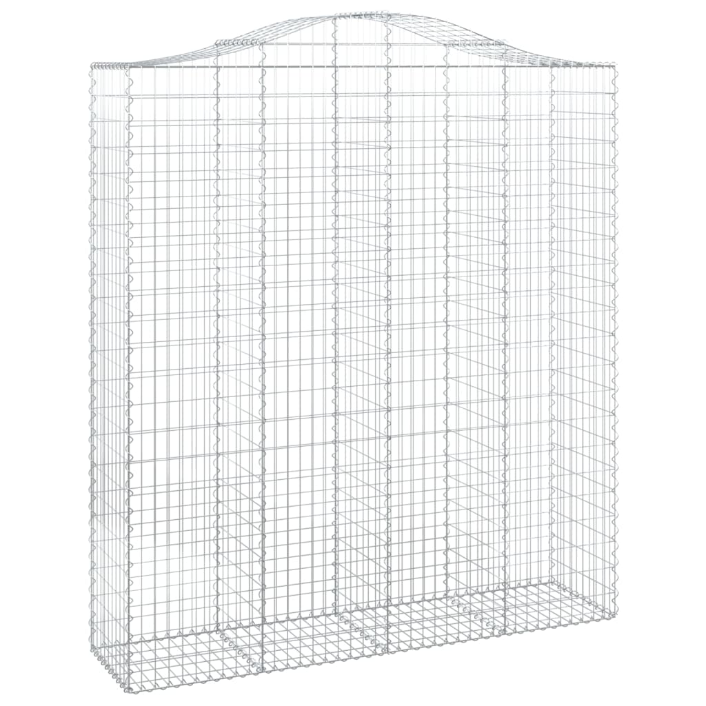 vidaXL Oblúkový gabionový kôš 200x50x220/240 cm pozinkované železo