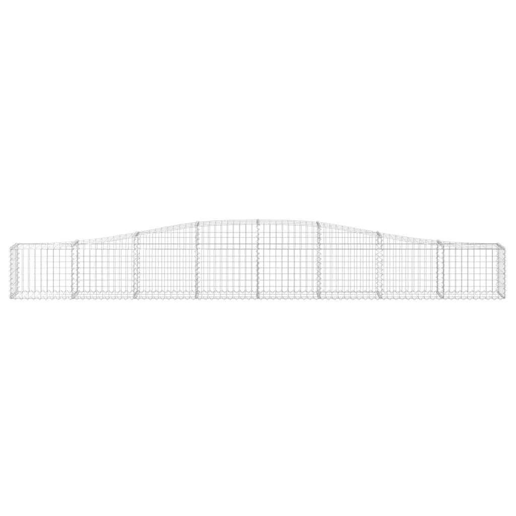 vidaXL Coș gabion arcuit 400x30x40/60 cm fier galvanizat