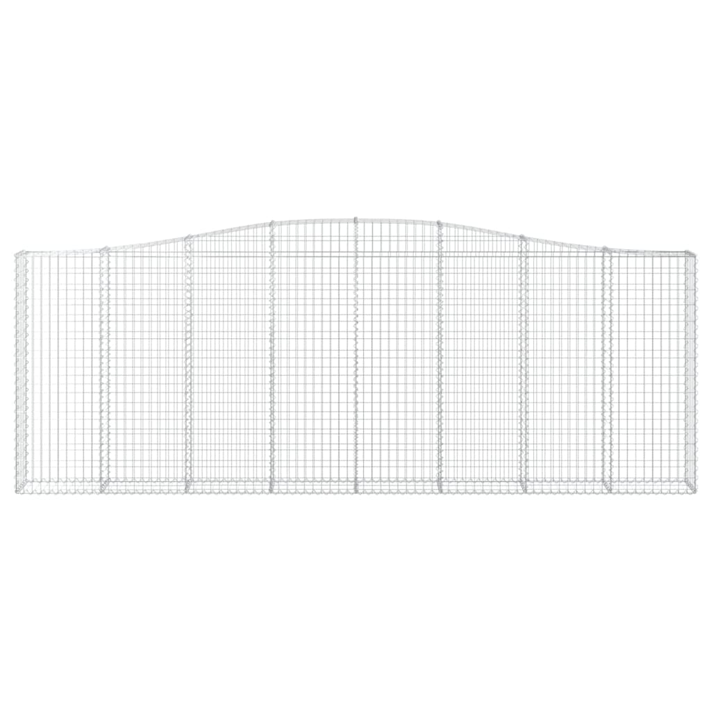 vidaXL Schanskorf gewelfd 400x30x140/160 cm gegalvaniseerd ijzer afbeelding