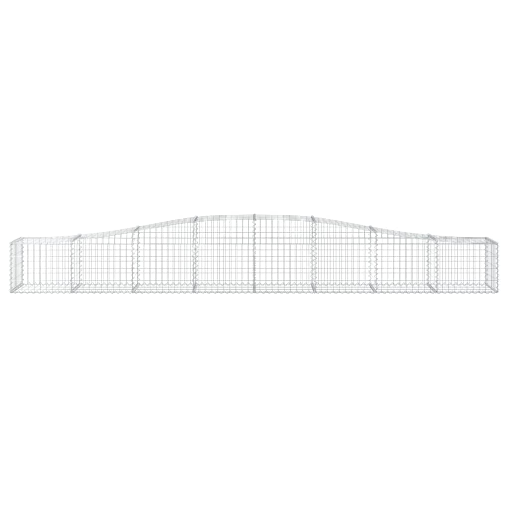 vidaXL íves horganyzott vas gabion kosár 400x50x40/60 cm