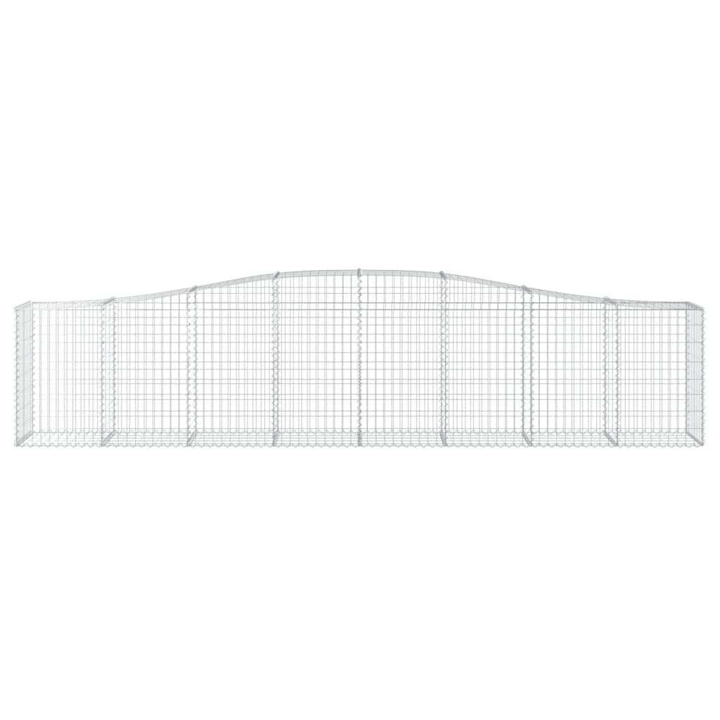 vidaXL íves horganyzott vas gabion kosár 400x50x80/100 cm