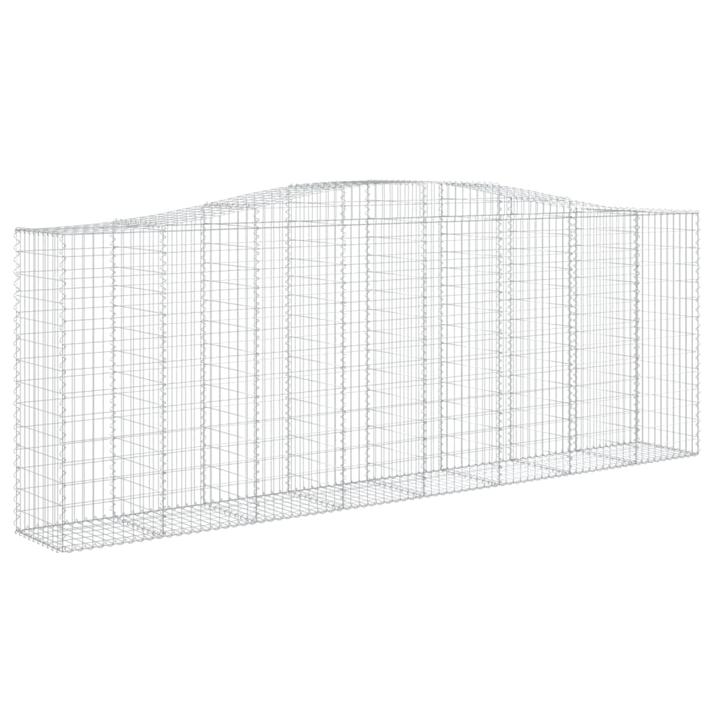 vidaXL Oblúkový gabionový kôš 400x50x140/160 cm pozinkované železo
