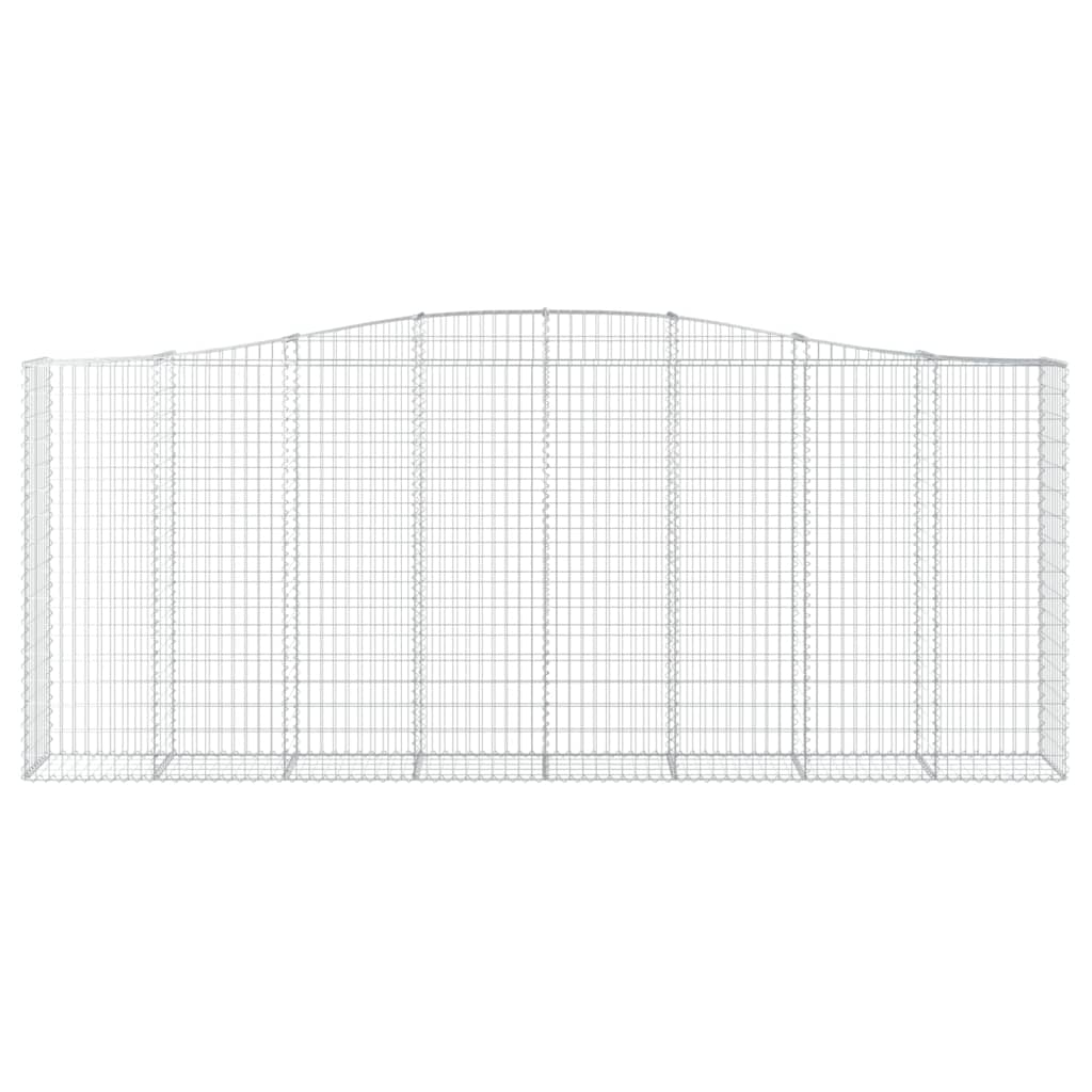 vidaXL Schanskorf gewelfd 400x50x160/180 cm gegalvaniseerd ijzer afbeelding