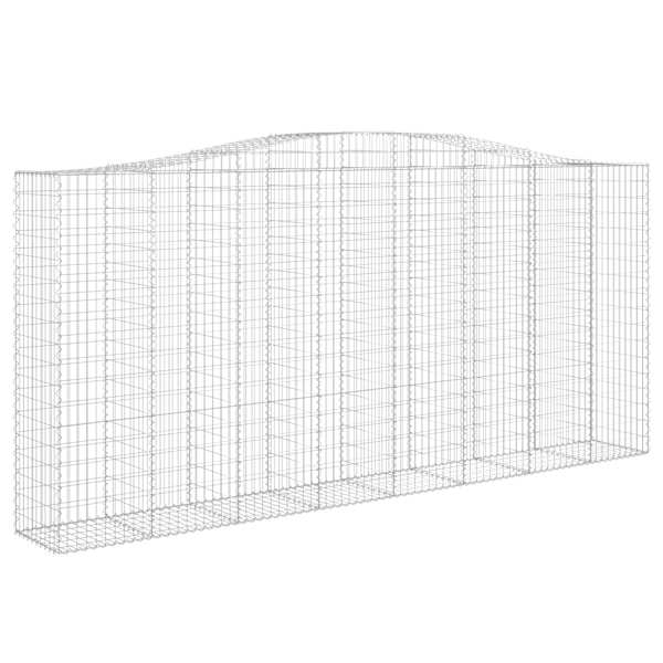 vidaXL kaarekujuline gabioonkorv, 400x50x180/200 cm, tsingitud raud