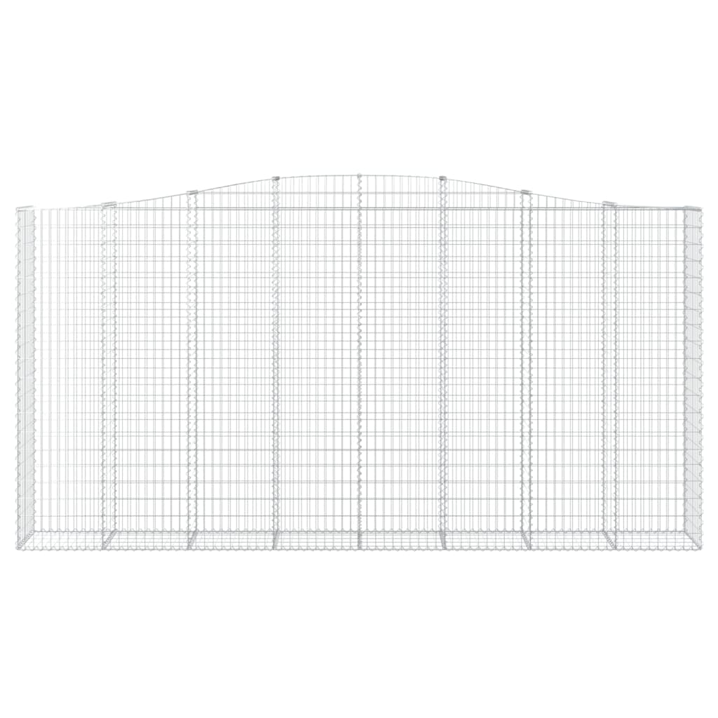 vidaXL Schanskorf gewelfd 400x50x200/220 cm gegalvaniseerd ijzer afbeelding