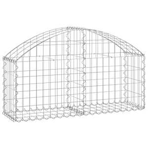 vidaXL kaarekujuline gabioonkorv, 100x30x40/60 cm, tsingitud raud