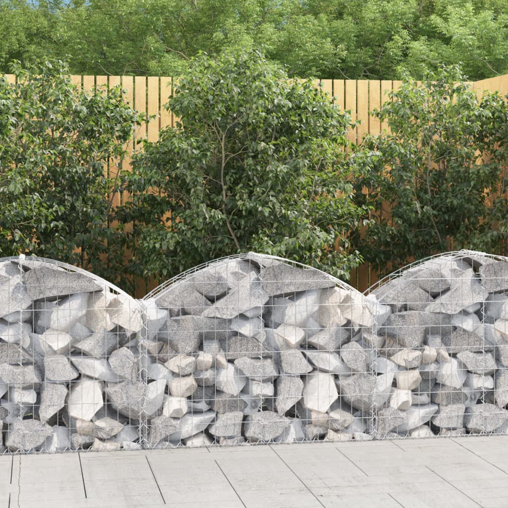 Arched Gabion Basket - Galvanized Steel Cage Wire Stone Wall Planter vidaXL - Picture 19 of 132