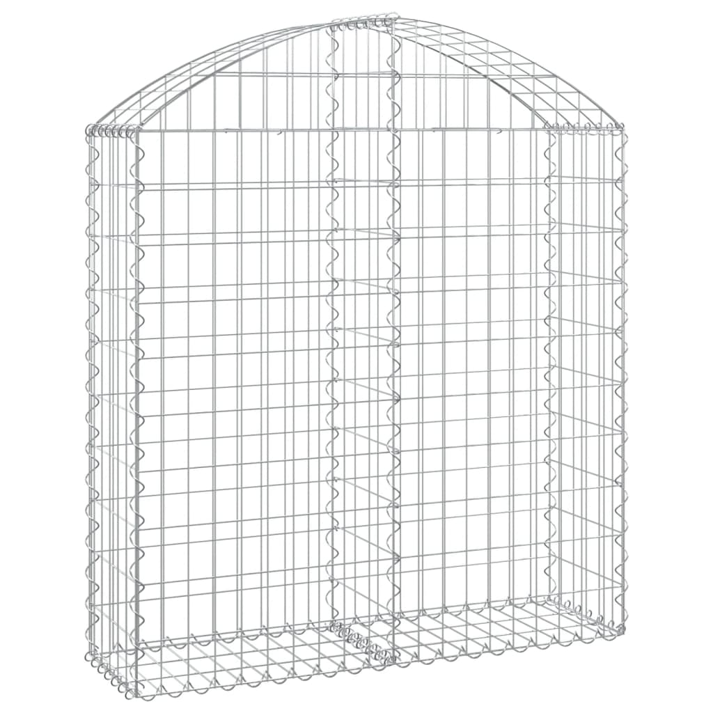 vidaXL Klenutý gabionový koš 100 x 30 x 100/120 cm pozinkované železo