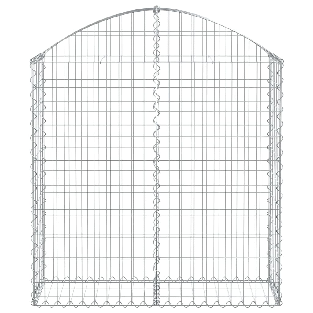 vidaXL Schanskorf gewelfd 100x30x100/120 cm gegalvaniseerd ijzer afbeelding