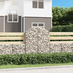 Klenutý gabionový koš 100 x 30 x 120/140 cm pozinkované železo - obrázek 1