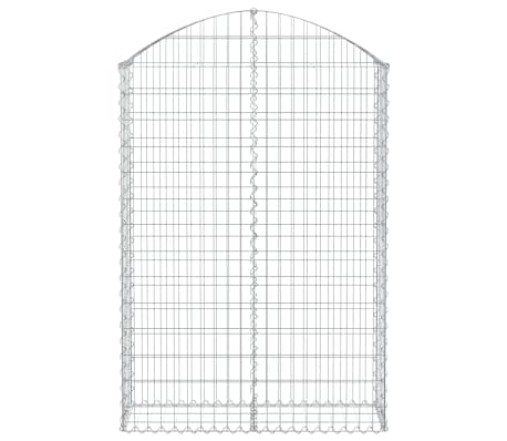 vidaXL Panier de gabions arqu&eacute; 100x30x140/160 cm Fer galvanis&eacute;