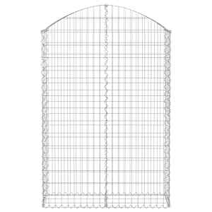 vidaXL Panier de gabions arqu&eacute; 100x30x140/160 cm Fer galvanis&eacute;