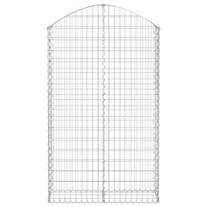 vidaXL Coș gabion arcuit, 100x30x160/180 cm, fier galvanizat