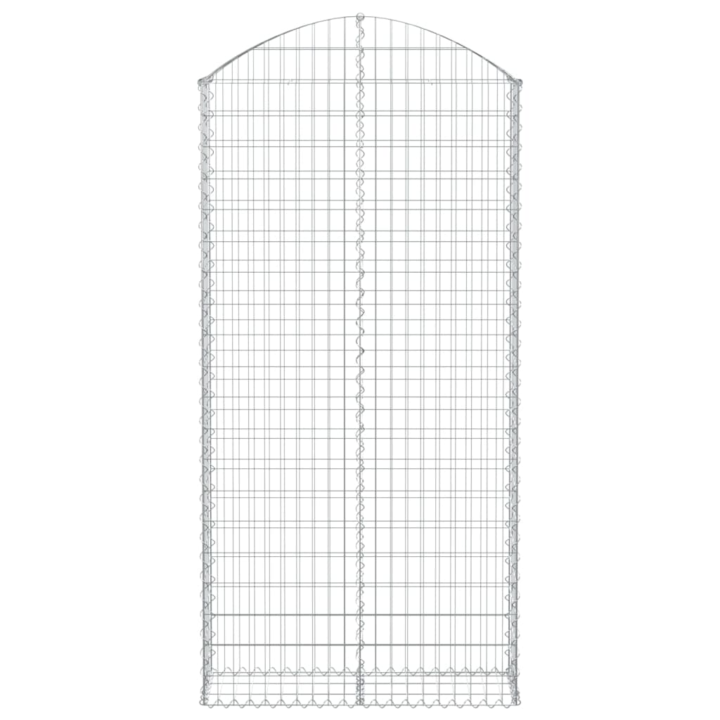 vidaXL Schanskorf gewelfd 100x30x200/220 cm gegalvaniseerd ijzer afbeelding